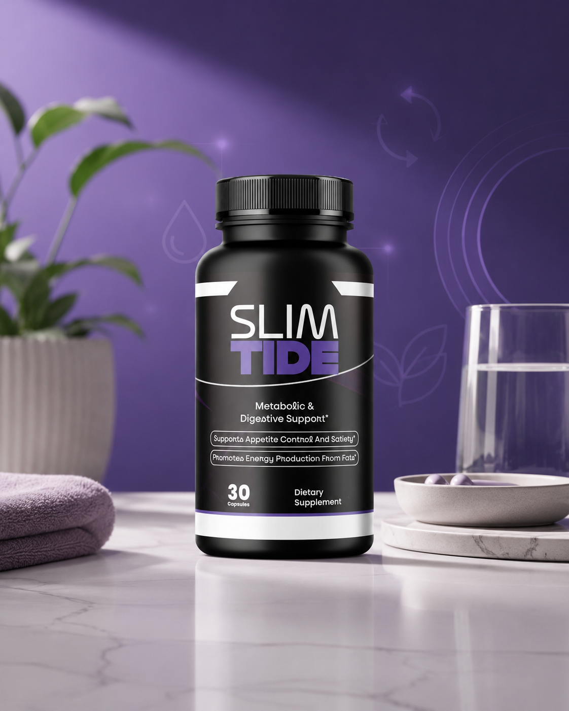 SlimTide wellness routine infographic